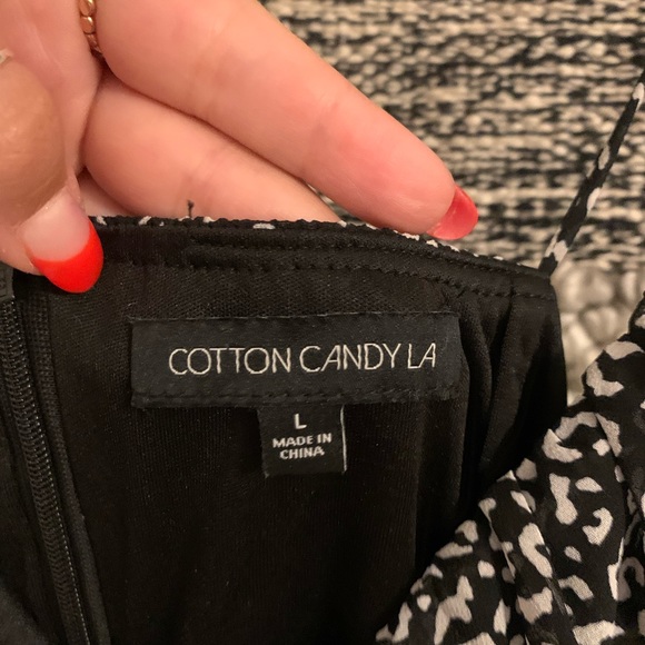 Ruched black cheetah mini dress - Picture 3 of 6